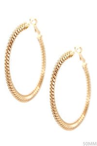 Chained Down Hoop Earring