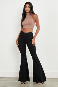 Out and About Black Flare Pant