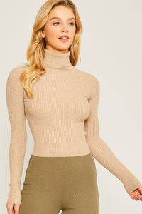 For the Record Turtleneck Sweater in Oat