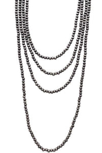Silver Bead Layer Necklace