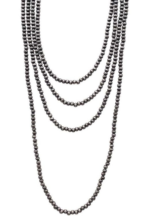 Silver Bead Layer Necklace