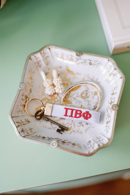 Pi Beta Phi Embroidered Keychain