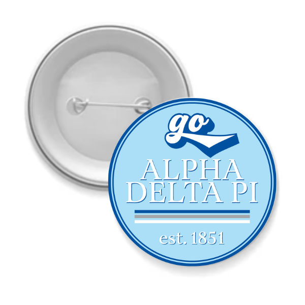 Sorority Button - Go Alpha Delta Pi