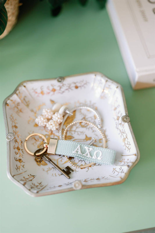 Alpha Chi Omega Embroidered Keychain