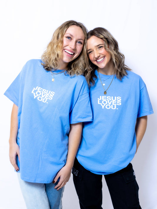 Jesus Loves You Sky Blue Tee