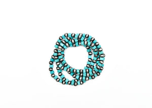 Five Strand Square Turquoise Bead Bracelet