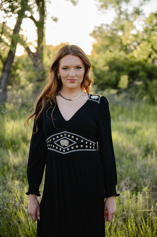 Laura Embroidered Maxi Dress