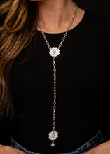 Load image into Gallery viewer, Turq Aztec Lariat Necklace

