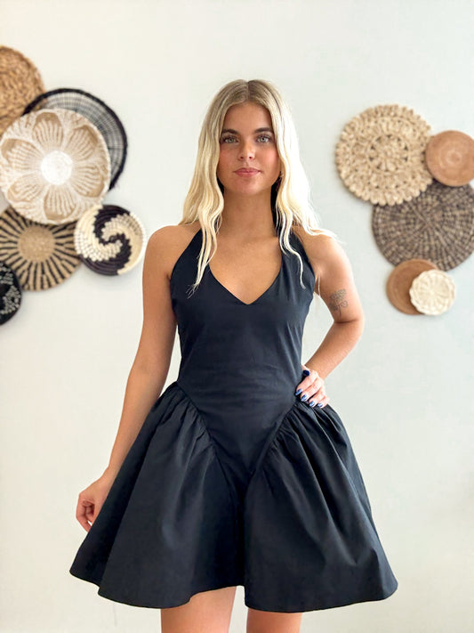 Backstage Halter Bubble Dress