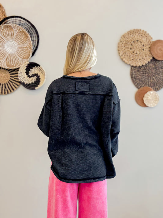 Easy Days Black Pullover