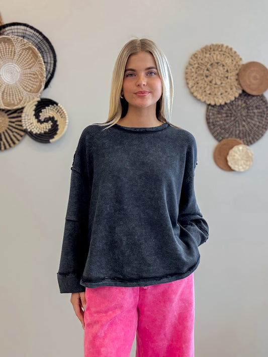 Easy Days Black Pullover