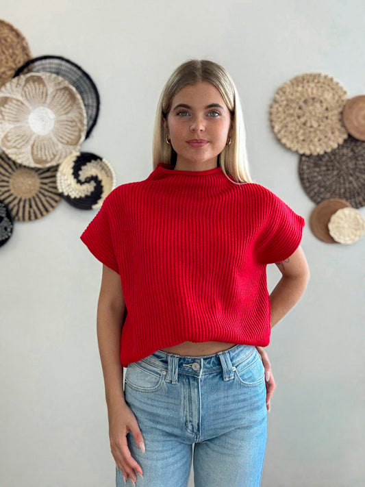Harbor Knit Red Sweater