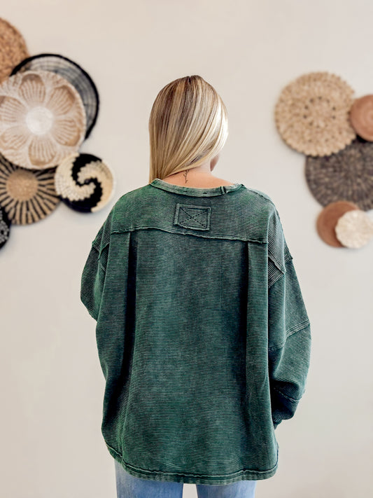 Easy Days Olive Pullover