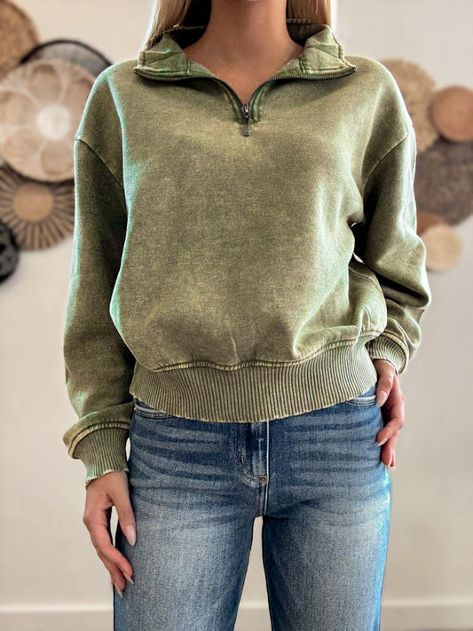Olive Haven Half Zip