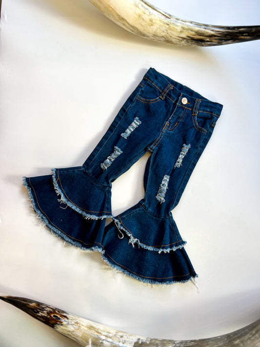 Double Denim Baby Flare