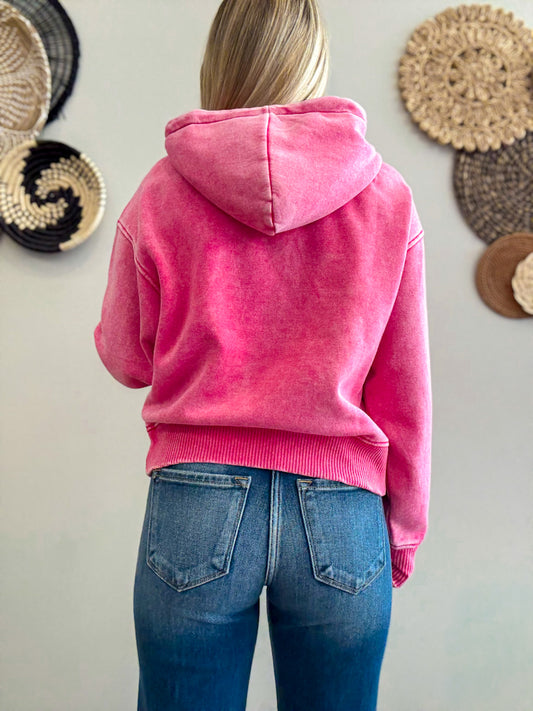 Weekend Wash Hoodie in Pink