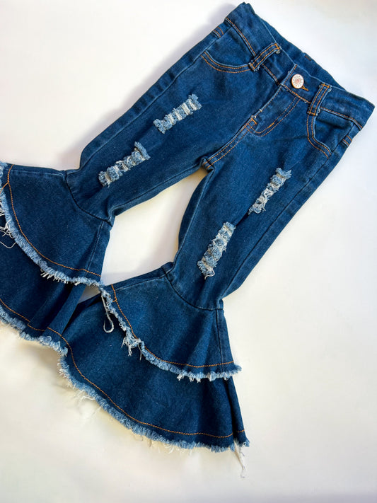 Double Denim Baby Flare