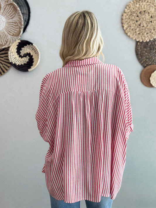 Rally Stripe Red Top