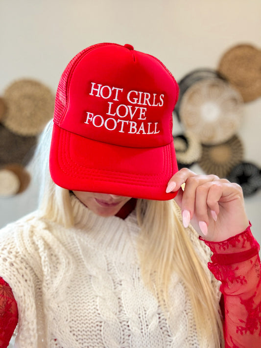 Hot Girls Love Football Cap
