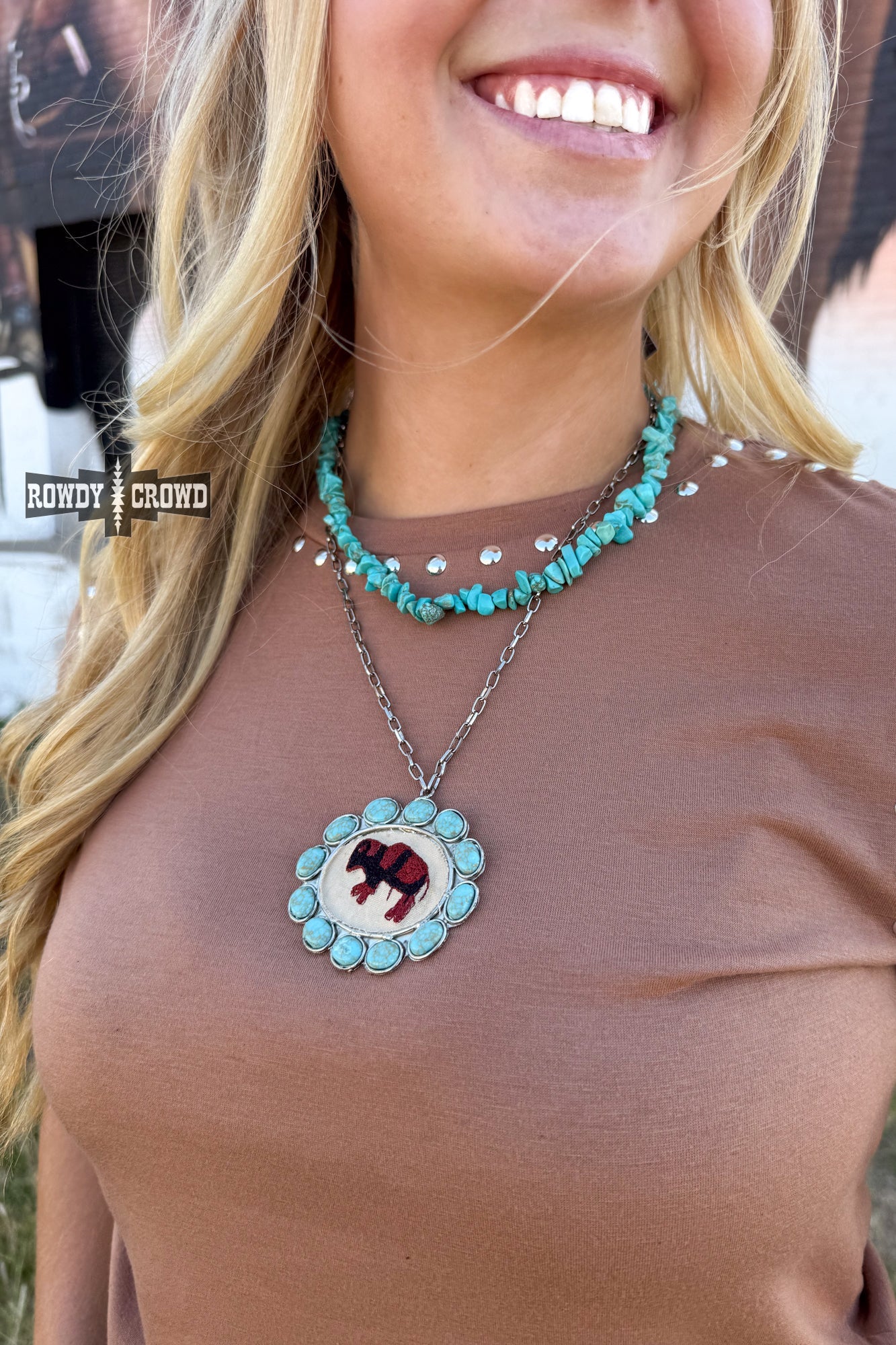 Turquoise Chip Necklace