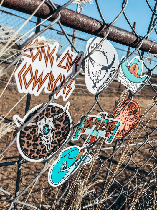 10 Piece Western Sticker Pack