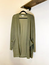 Load image into Gallery viewer, Hear Me Out Sweater Cardi in Olive
