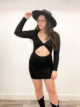 Load image into Gallery viewer, Sending Love Mini Dress in Black
