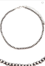 Load image into Gallery viewer, Silver Beaded Necklace
