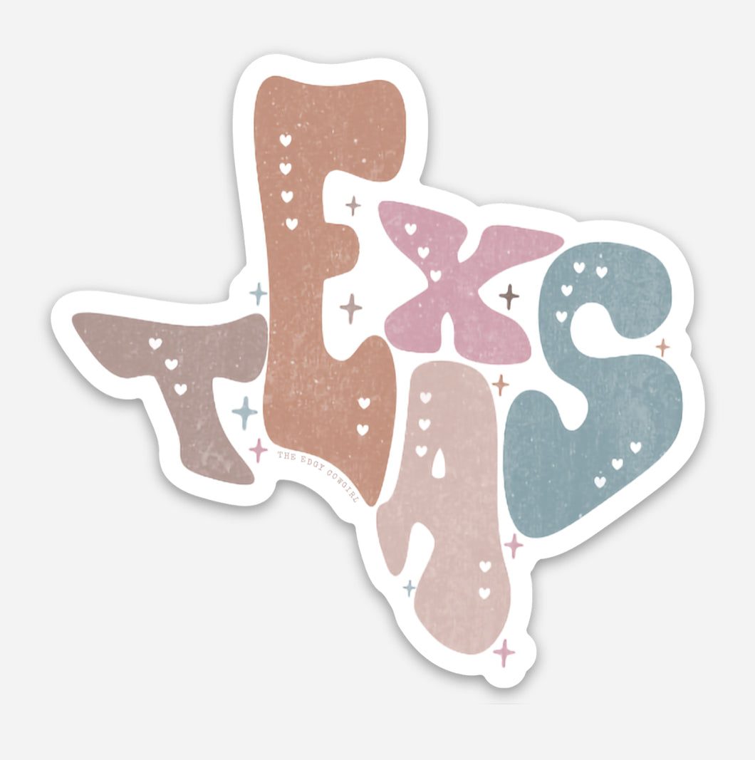 Groovy Texas Sticker