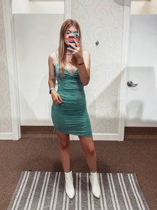 Love It or Not Turquoise Mini Dress