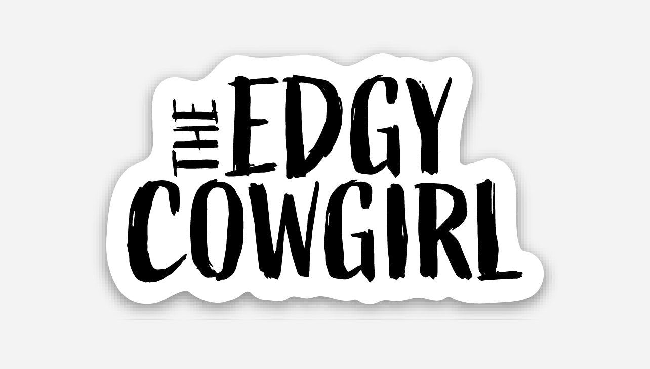 Edgy Cowgirl Logo Sticker