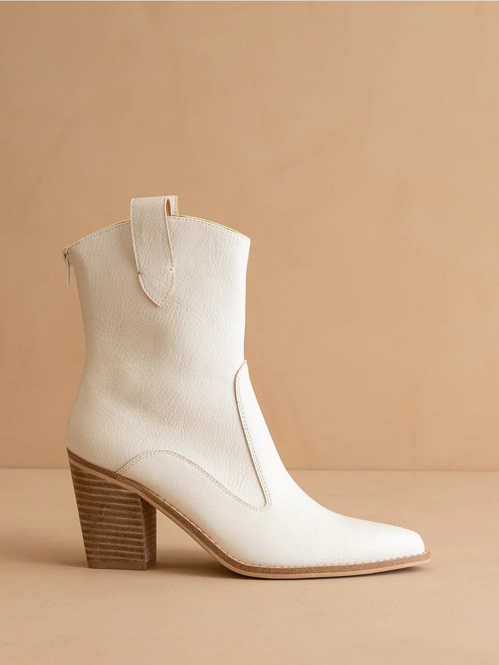 The Tara White Two Paneled Western Cowboy Boot