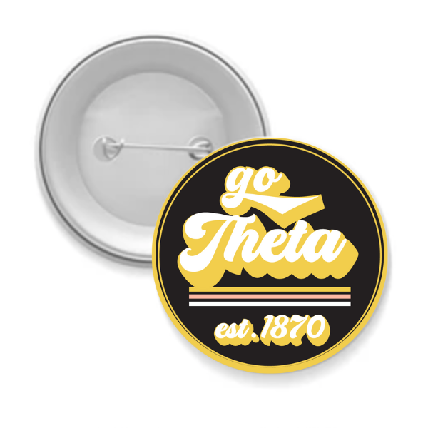 Sorority Button - Go Kappa Alpha Theta