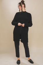 Load image into Gallery viewer, Catch Your Breathe Chenille Cardi Sweater in Black
