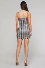 Load image into Gallery viewer, Something More Snakeskin Mini Dress
