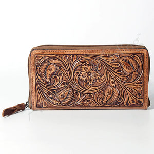 Ranchin' Dream Tooled Leather Zip Wallet