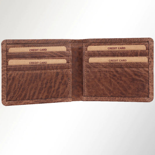 Brown Leather Bi-Fold Wallet