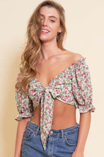 Load image into Gallery viewer, Sweet Talk Floral Crop Top
