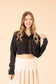 All Night Long Black Crop Shacket