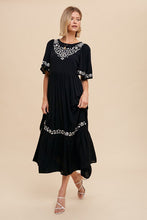 Load image into Gallery viewer, Just For Fun Embroidered Midi Dress
