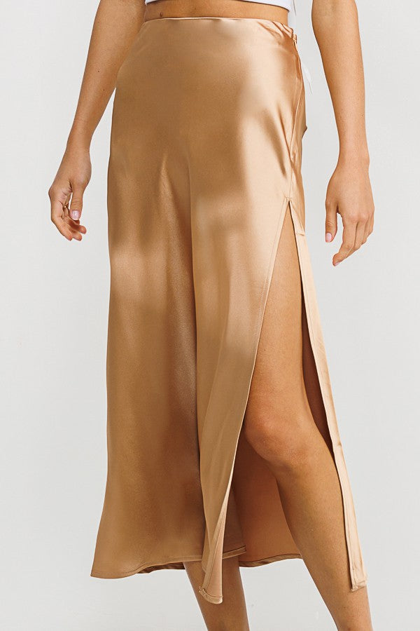 Golden Hour Satin Skirt