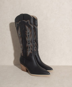 Kick the Dust Up Tall Cowboy Boot in Black