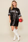 Black Game Day Sequin Dress