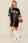 Black Game Day Sequin Dress