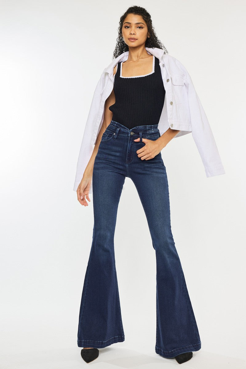 Lari Dark Denim Flare Jean