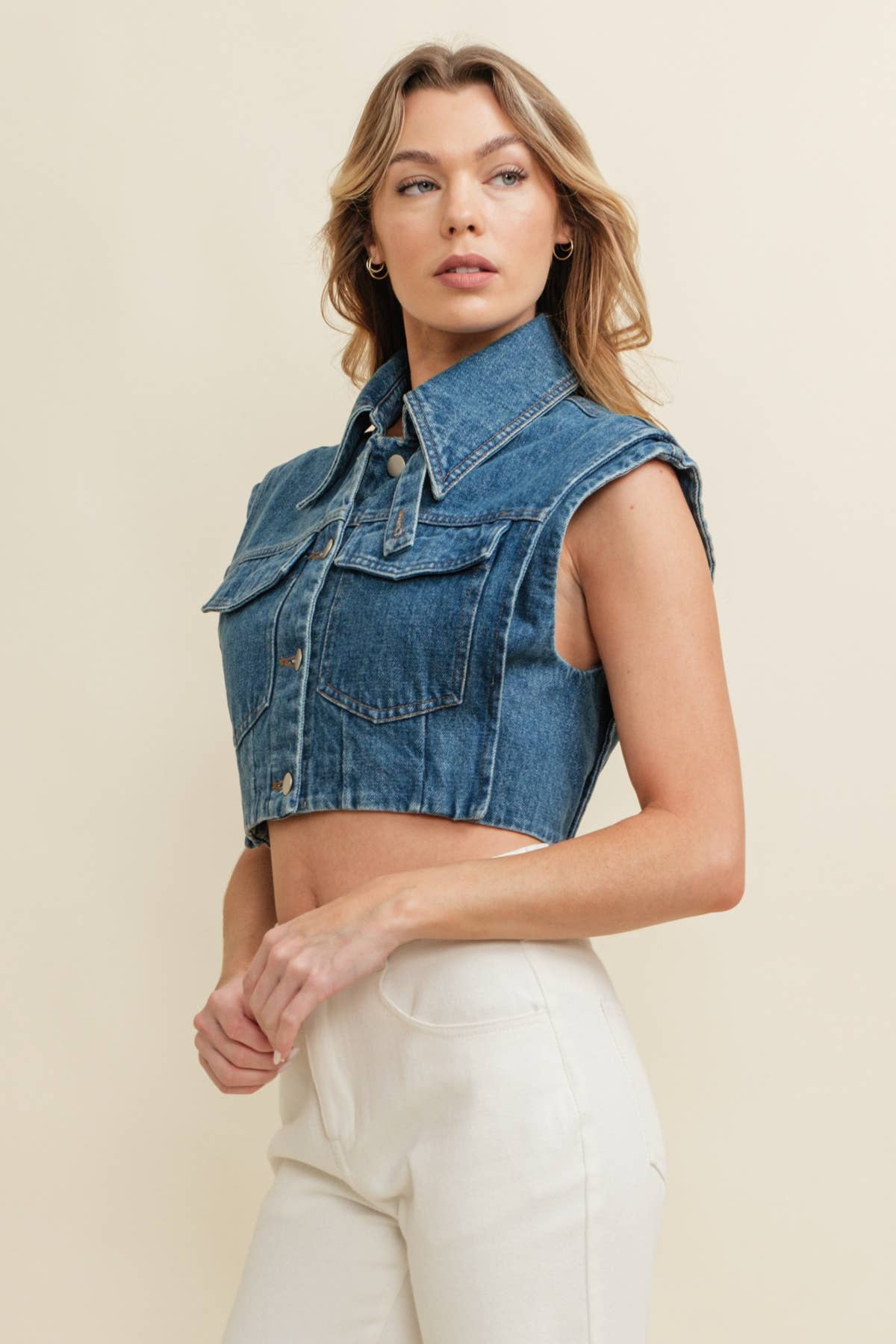 Canyon Cutoff Button Up Vest