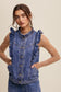 Ruffled Harmony Denim Vest