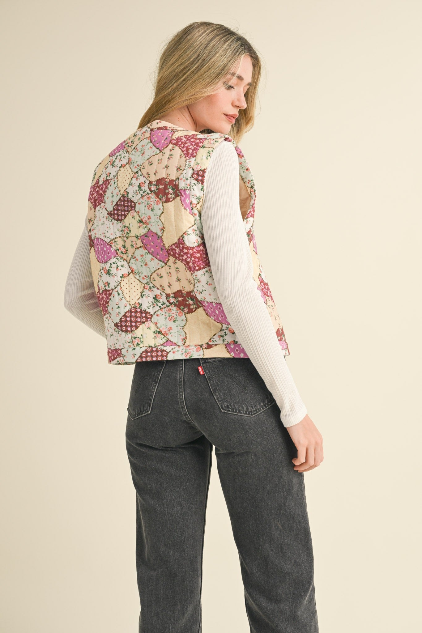 Floral Breeze Patchwork Vest