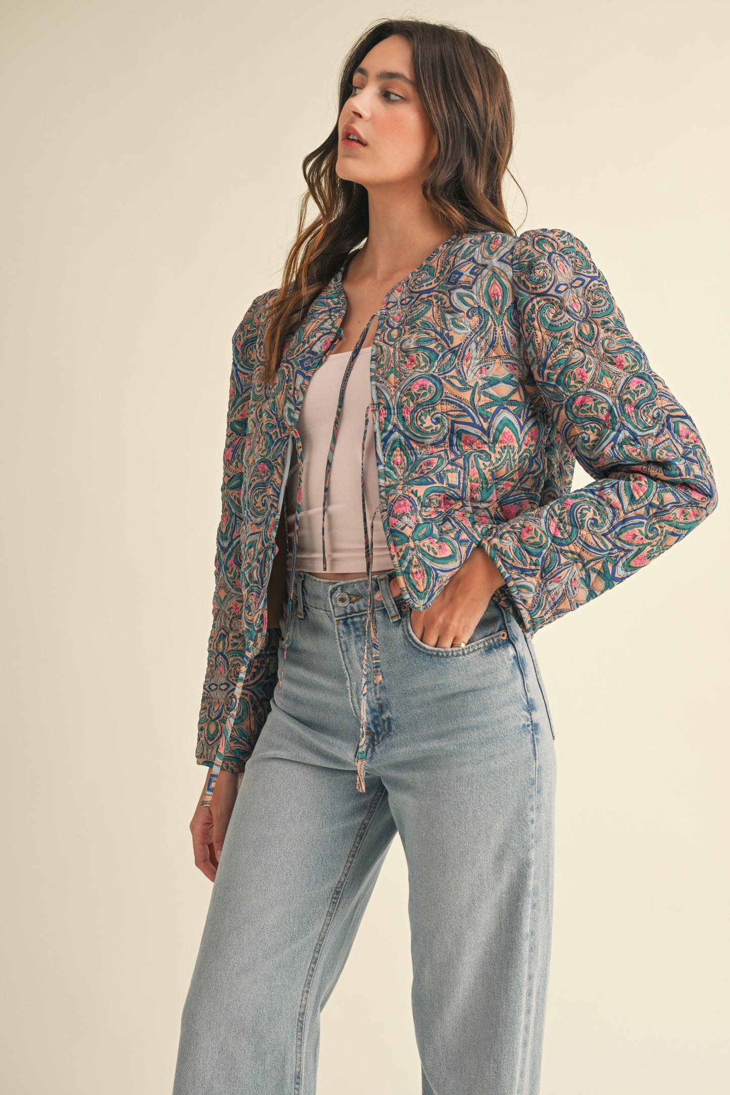 Flora Charm Quilted Jacket