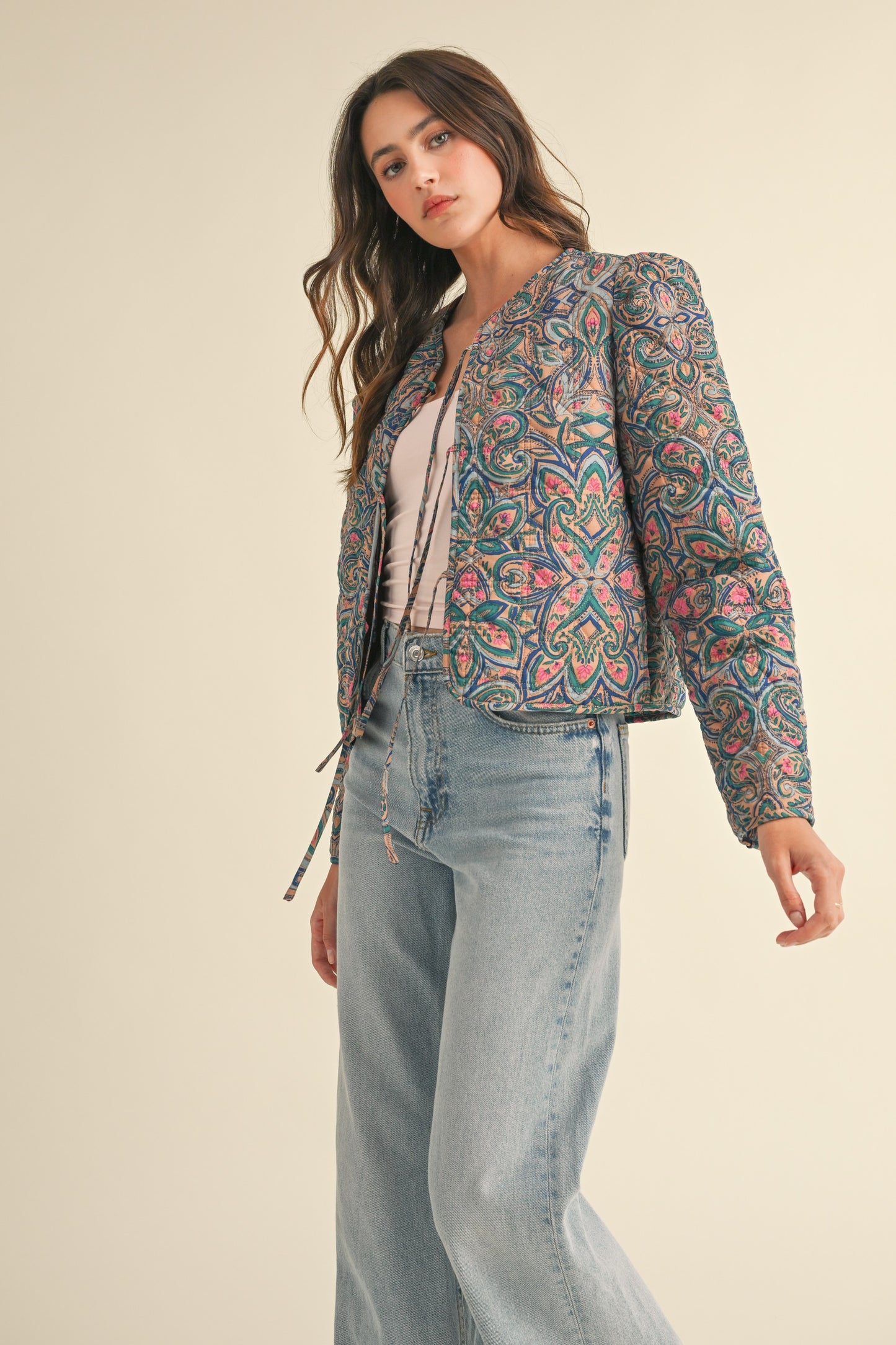 Flora Charm Quilted Jacket